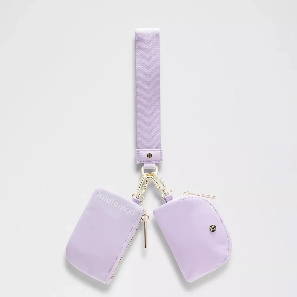 Lululemon Dual Pouch Wristlet- Lavender Frost/White
